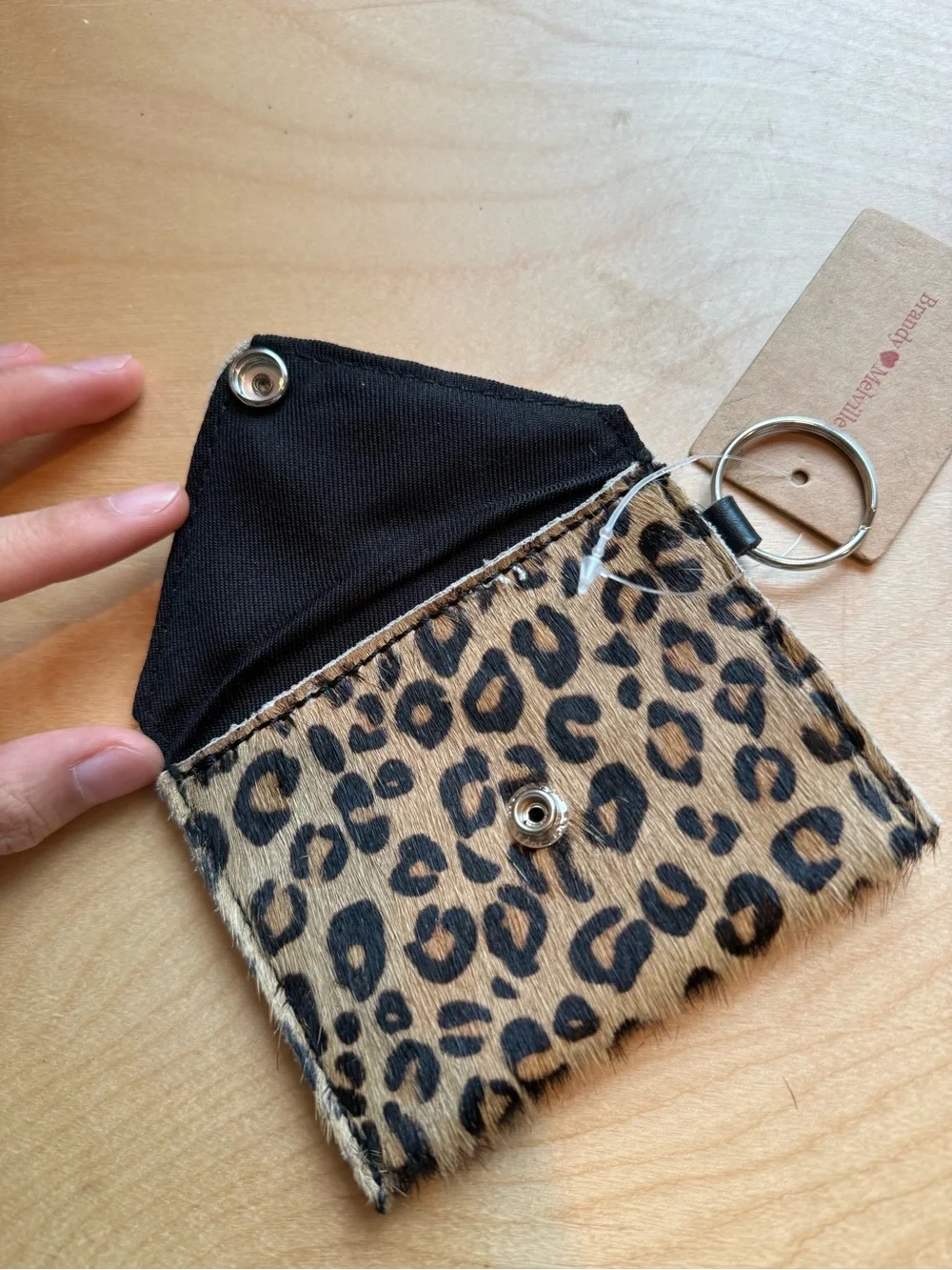 NWT Brandy Melville Leopard Print Faux Fur Wallet